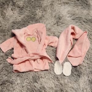 Kids Pink Bathrobe Set